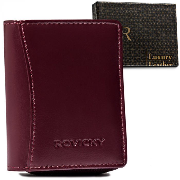 Portofel dama din piele naturala Rovicky PTR-R-RD-34-GCL [1]