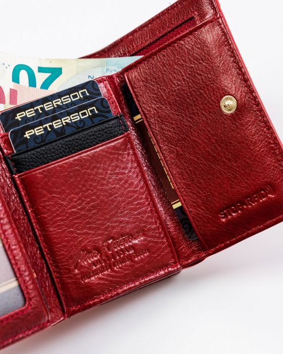 Portofel dama din piele naturala Peterson PTR-PTN MC-412-2084 R-B [8]