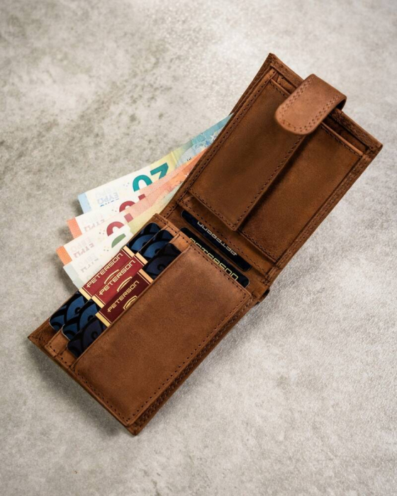 Set cadou portofel barbati din piele naturala si breloc Peterson PTR-PTN SET-M-N003L-CH C [8]