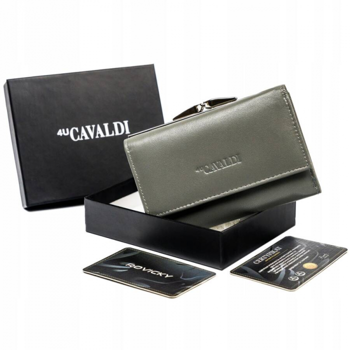 Portofel dama din piele naturala Cavaldi PTR-RD-18-GCL-6344 GR [1]