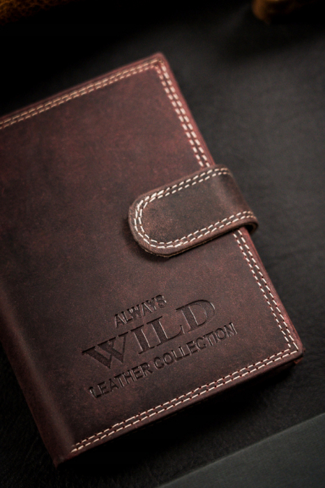 Portofel barbati din piele naturala Always Wild PTR-N4L-CHM-BL BRO [3]