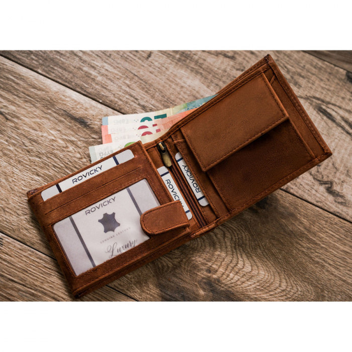 Portofel barbati din piele naturala Always Wild N992-CHM-DEER-BL COG [7]