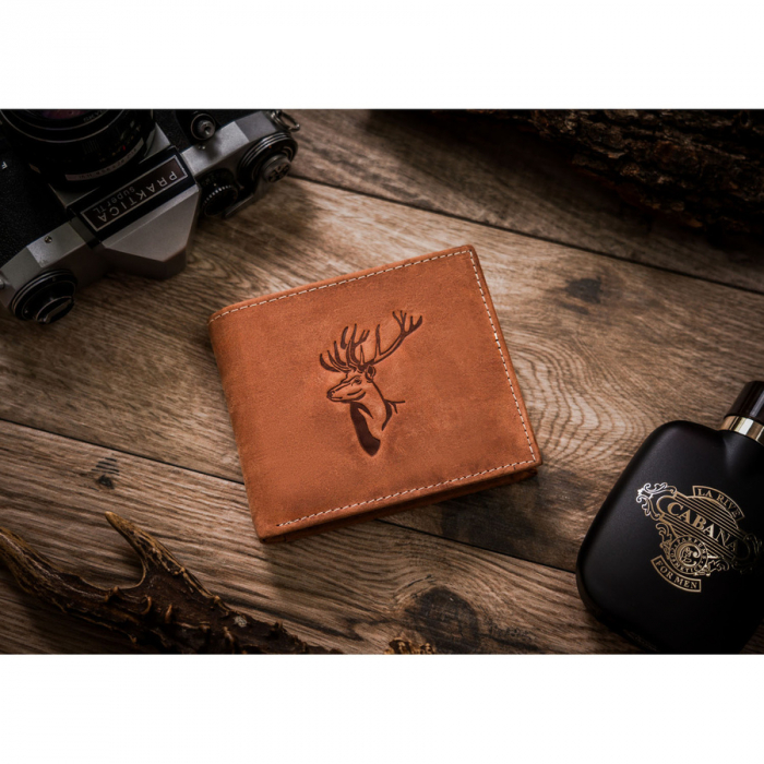 Portofel barbati din piele naturala Always Wild PTR-N992-CHM-DEER-BL COG [2]