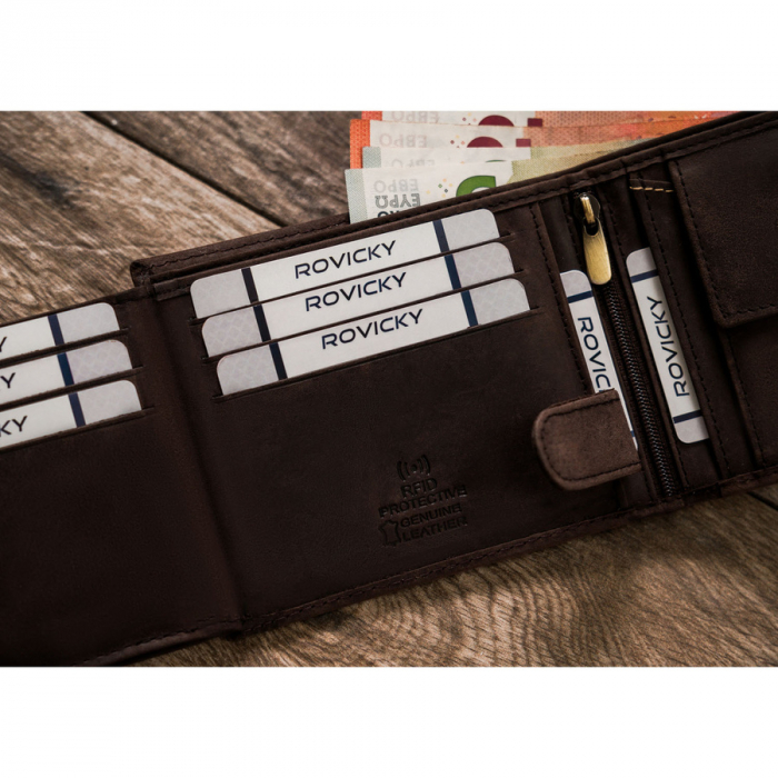 Portofel barbati din piele naturala RFID ALWAYS WILD PTR-N992-CHM-HORSE-BL BR [10]
