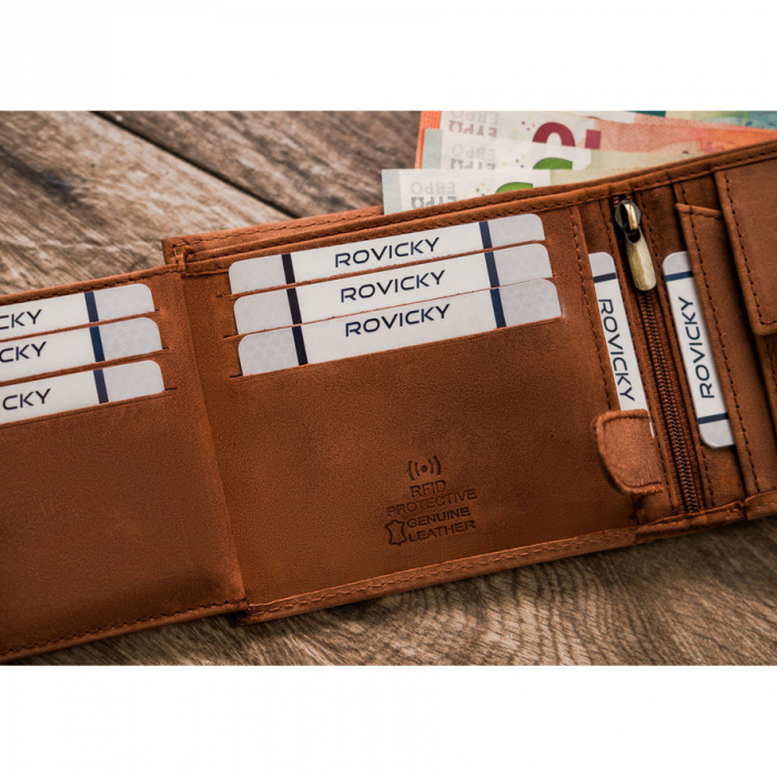 Portofel barbati din piele naturala RFID ALWAYS WILD PTR-N992-CHM-HORSE-BL CO [10]