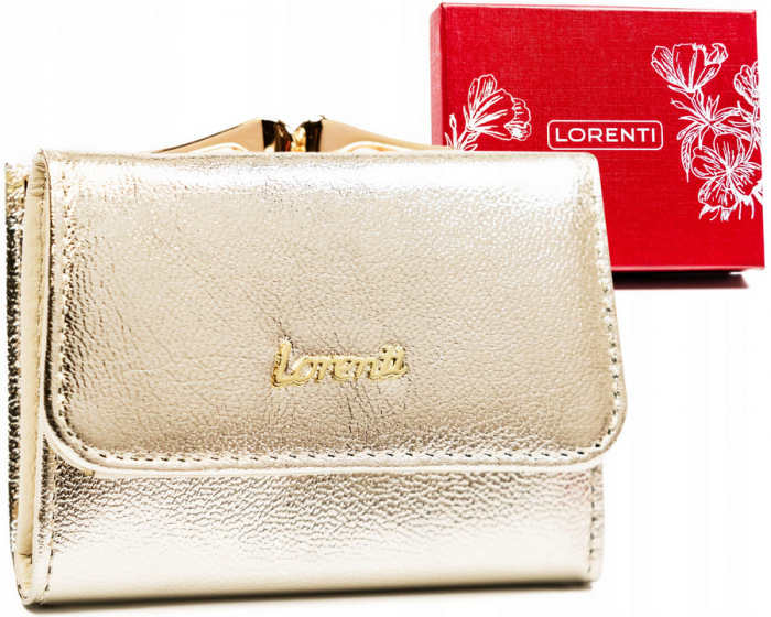 Portofel dama din piele naturala Lorenti PTR-55287-BLA-4683 GOLD [1]