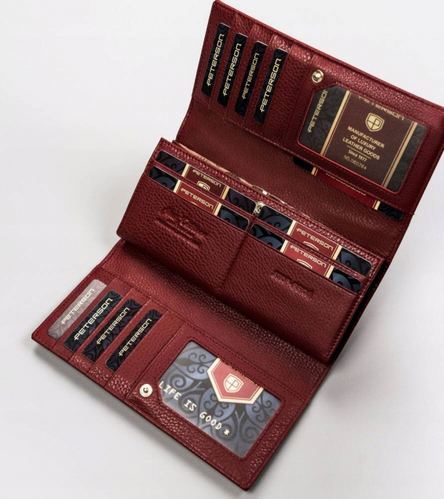 Portofel dama din piele naturala Peterson PTR-PTN BS-490 SN/RE [7]