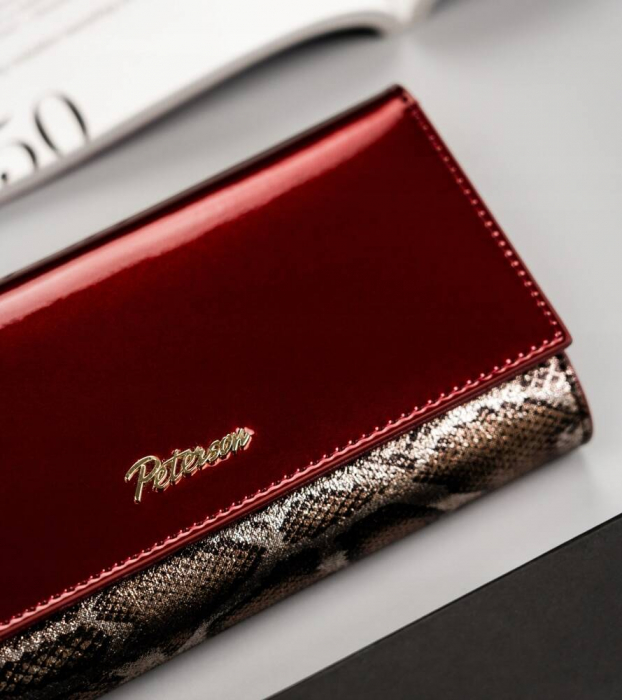 Portofel dama din piele naturala Peterson PTN BS-490 SN/RE [3]