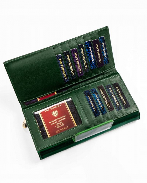 Portofel dama din piele naturala Peterson PTR-PTN 42100-SH-7693 GR [5]