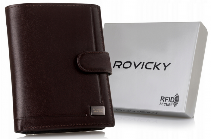 Portofel barbati din piele naturala Rovicky PTR-PC-104L-BAR-2355 BRO [11]