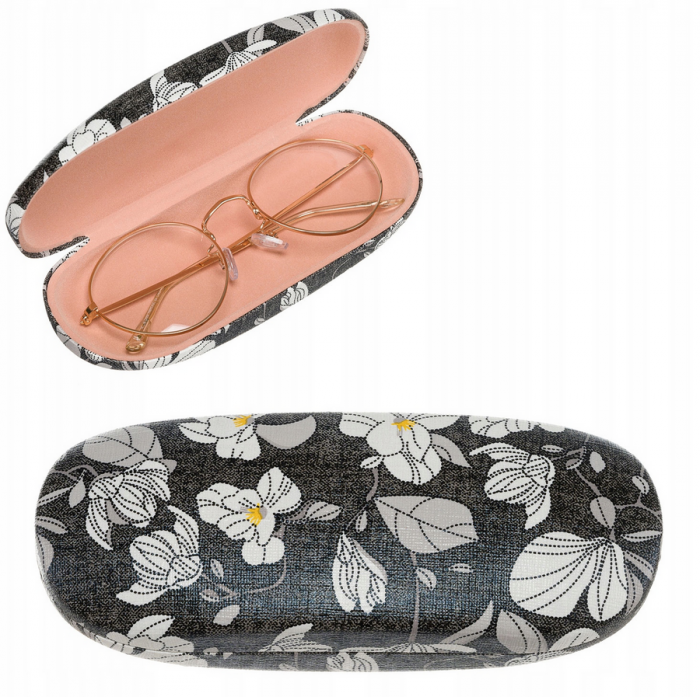 Husa eleganta pentru ochelari din piele ecologica cu model floral - 4U Cavaldi PTR-W-1428-1-BL [1]