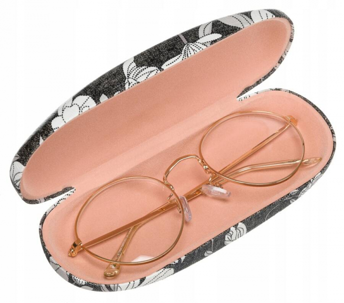 Husa eleganta pentru ochelari din piele ecologica cu model floral - 4U Cavaldi PTR-W-1428-1-BL [5]