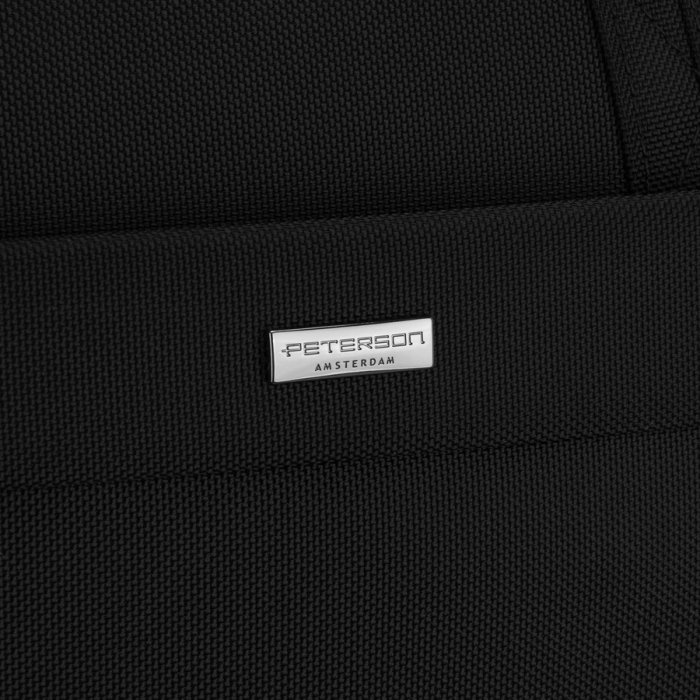 Geantă de laptop pentru bărbați, confecționată din cordura neagră rezistentă, cu fermoar - Peterson PTR-PTN-73226-2218 BLACK [5]