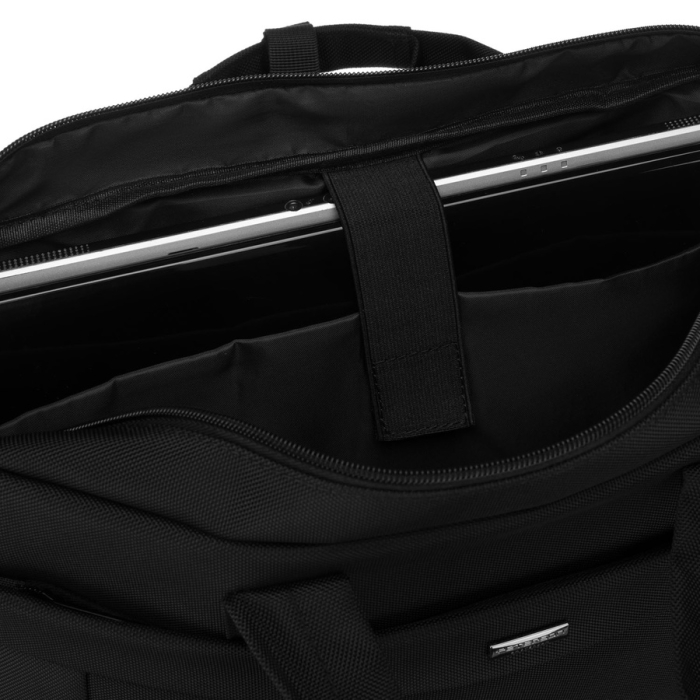 Geantă de laptop pentru bărbați, confecționată din cordura neagră rezistentă, cu fermoar - Peterson PTR-PTN-73226-2218 BLACK [9]