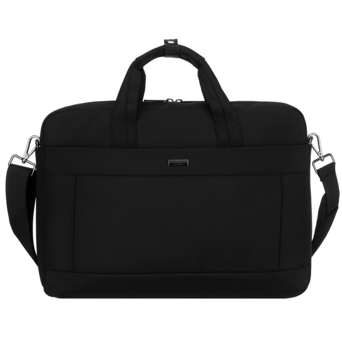 Geantă de laptop pentru bărbați, confecționată din cordura neagră rezistentă, cu fermoar - Peterson PTR-PTN-73226-2218 BLACK [2]