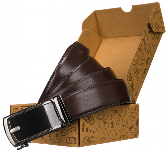 Curea barbati din piele naturala Peterson PTR-PTN AB35 BRO [1]
