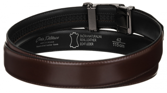 Curea barbati din piele naturala Peterson PTR-PTN AB35 BRO [5]
