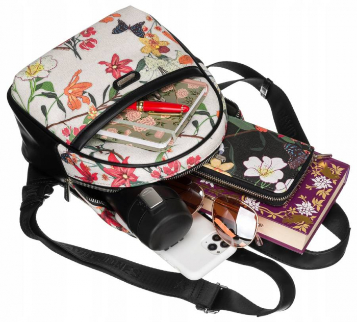 Rucsac urban de dama cu model floral - David Jones PTR-6940-4 [6]
