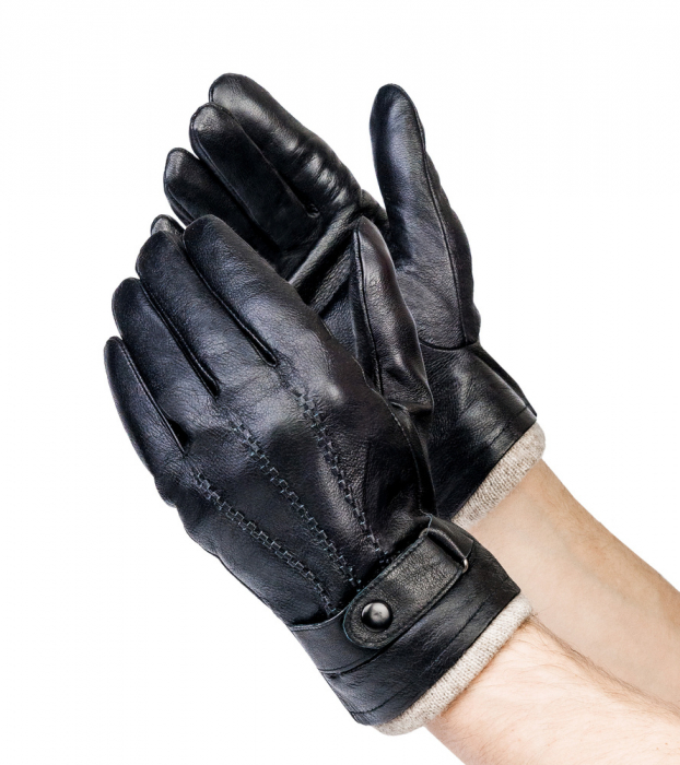Mănuși de bărbați din piele naturală cu închizătoare - Rovicky PTR-R-RMS-03-B-XL CZ [7]