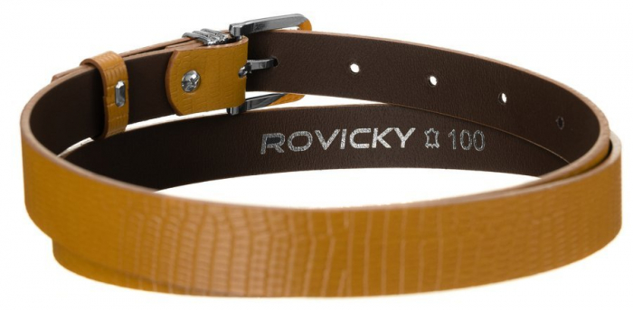 Oryginalny, skórzany pasek damski, wzór skóry węża — Rovicky [3]