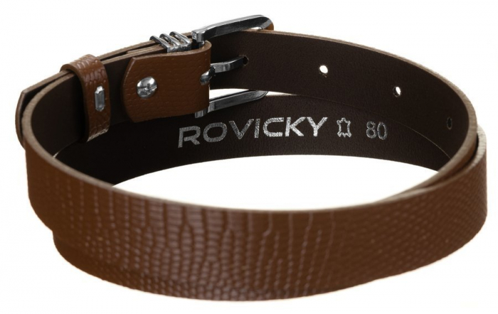 Oryginalny, skórzany pasek damski, wzór skóry węża — Rovicky [3]