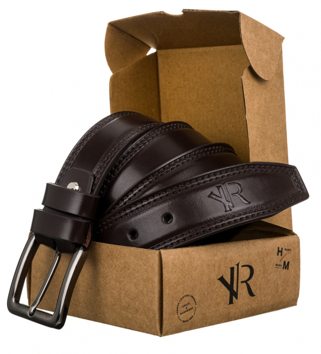 Curea barbati din piele naturala Rovicky PTR-RPM-32-115-PUM BRO [14]
