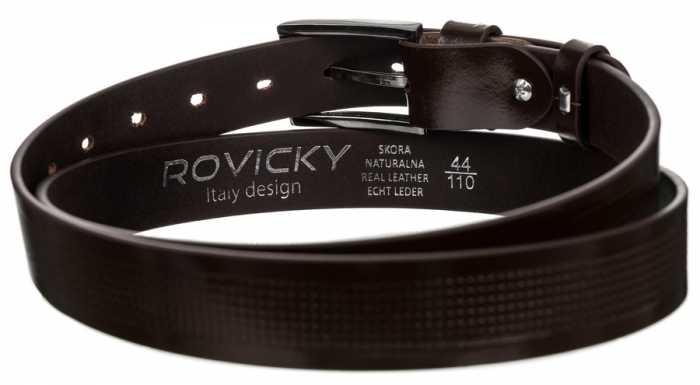 Curea barbati din piele naturala Rovicky PTR-PLW-R-14 115 BRO [3]