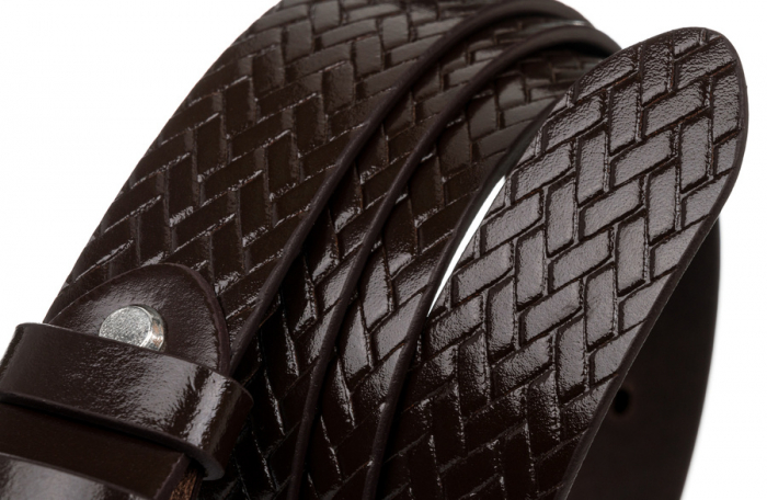 Curea barbati din piele naturala Rovicky PTR-PLW-R-15 115 BRO [5]
