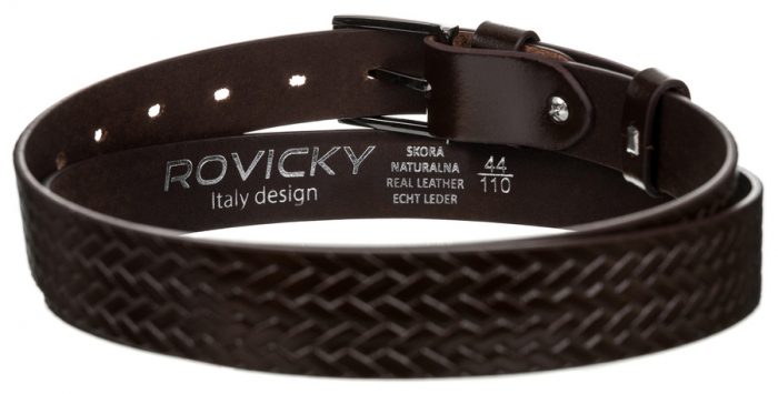 Curea barbati din piele naturala Rovicky PTR-PLW-R-15 115 BRO [3]