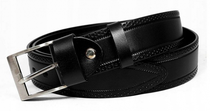 Curea barbati din piele naturala Rovicky PTR-PRS-07-BGE BL [1]