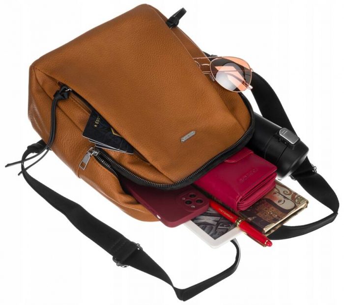 Rucsac urban de dama din piele ecologica - Rovicky PTR-R-PL-6727 CAMEL [9]