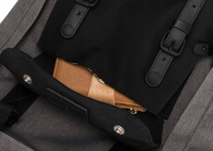 Rucsac de voiaj dama cu spatiu pentru laptop - LuluCastagnette PTR-NONO NOIR/GRIS [8]