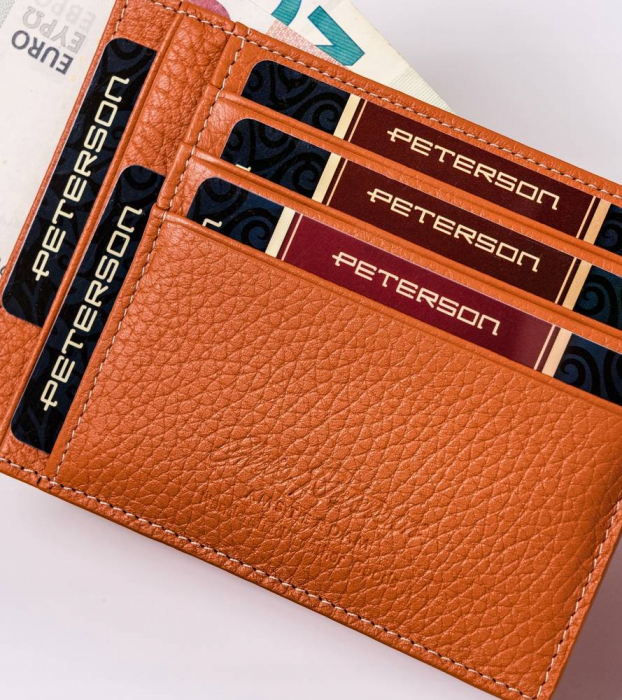 Portcard din piele naturala Peterson PTR-PTN CAW22722 [5]