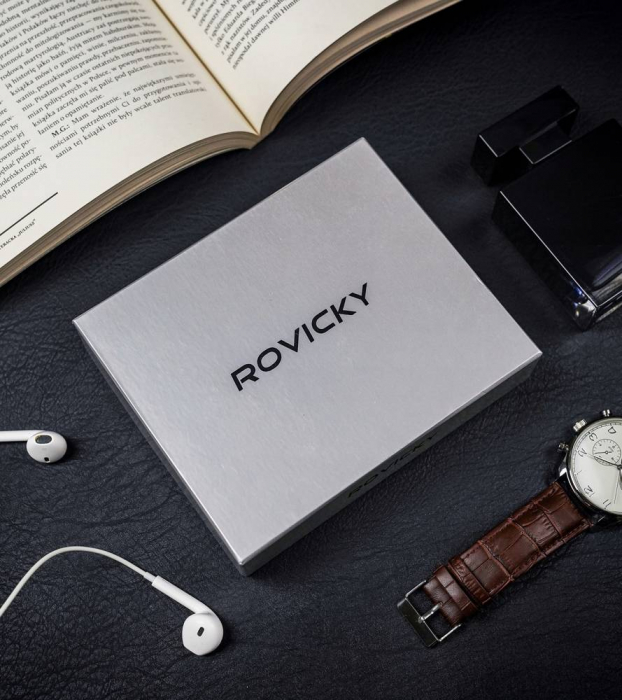 Portcard din piele naturala Rovicky CPR-032-BAR-0391 [12]