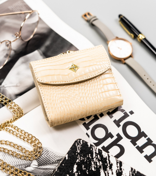 Portofel dama din piele Milano Design SF-1815-JM-2604 BEI [2]