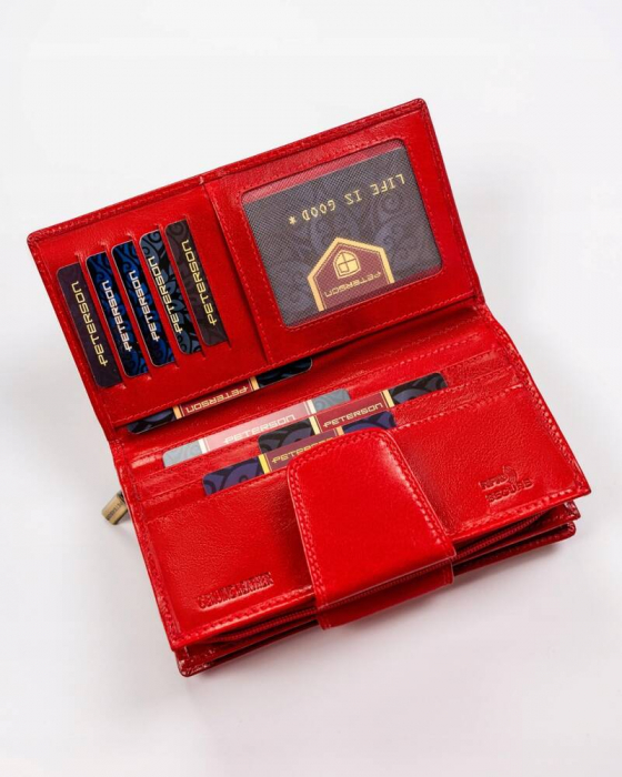 Portofel dama din piele naturala Peterson PTR-PTN 204-VTBD-8812 RE [5]