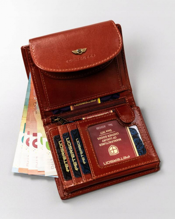 Portofel dama din piele naturala Peterson PTR-PTN 405-BO-8083 TAN [7]