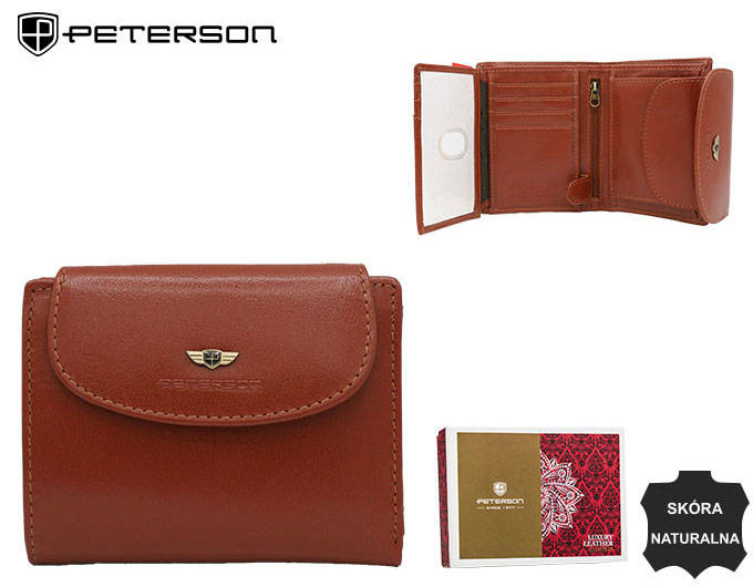 Portofel dama din piele naturala Peterson PTR-PTN 405-BO-8083 TAN [4]