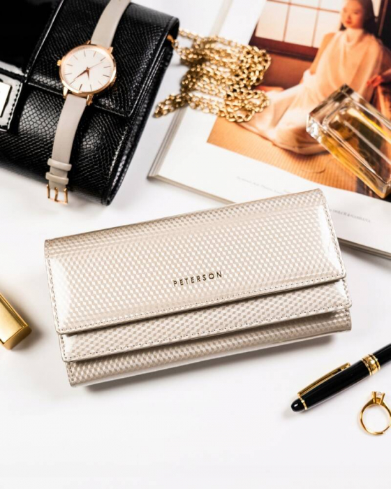 Portofel dama din piele naturala Peterson PTR-PTN 421028-SBR-7310 [2]