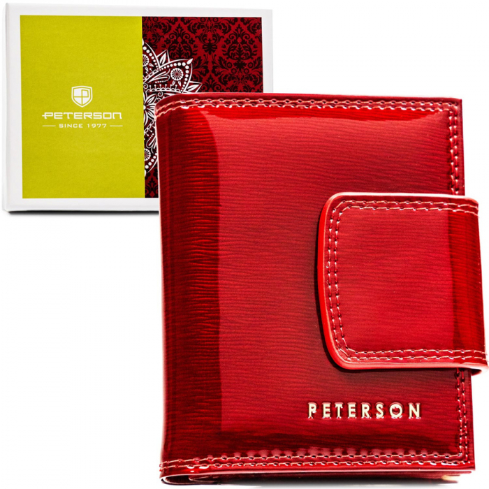 Portofel dama din piele naturala Peterson PTR-PTN 42329-SH RED-RED [1]