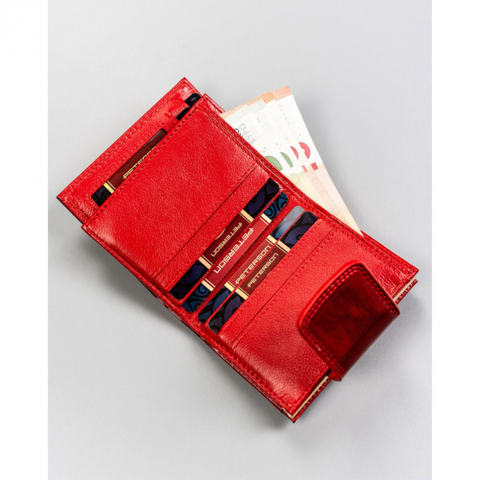 Portofel dama din piele naturala Peterson PTR-PTN 42329-SH RED-RED [7]