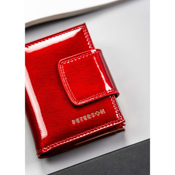 Portofel dama din piele naturala Peterson PTR-PTN 42329-SH RED-RED [3]