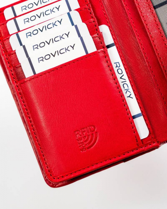 Portofel dama din piele naturala Rovicky PTR-R-613-DDW-0340 RE [8]
