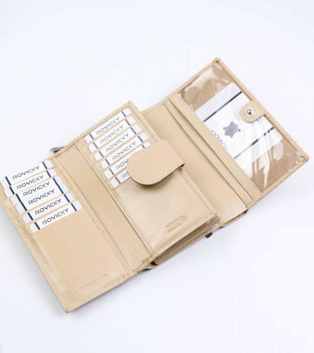 Portofel dama din piele naturala Rovicky PTR-R-RD-21-GCL-Q-3967 B [6]