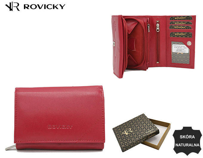 Portofel dama din piele naturala Rovicky PTR-R-RD-38-GCL-8886 MAG [11]
