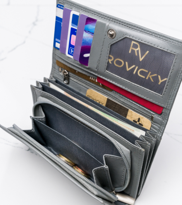 Portofel dama din piele naturala Cavaldi RD-07-GCL-7215 GRA [9]