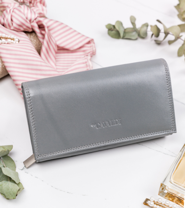 Portofel dama din piele naturala Cavaldi RD-07-GCL-7215 GRA [2]