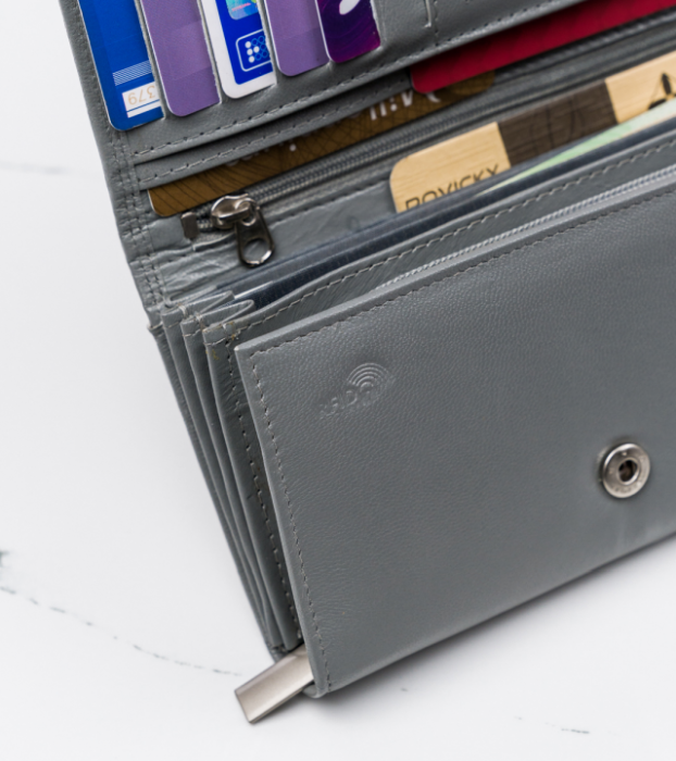 Portofel dama din piele naturala Cavaldi RD-07-GCL-7215 GRA [10]