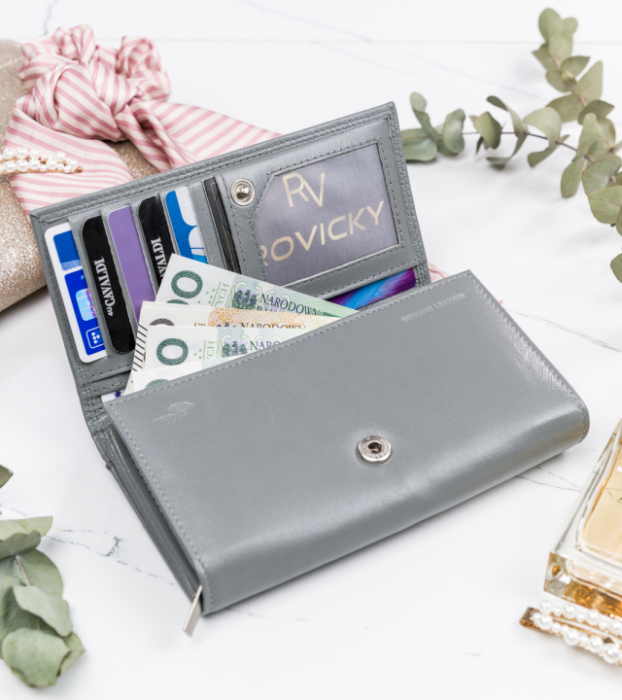 Portofel dama din piele naturala Cavaldi RD-07-GCL-7215 GRA [7]