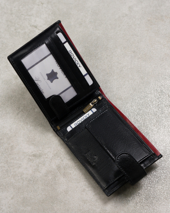 Portfel Męski N992L-RVT Black+Red [5]